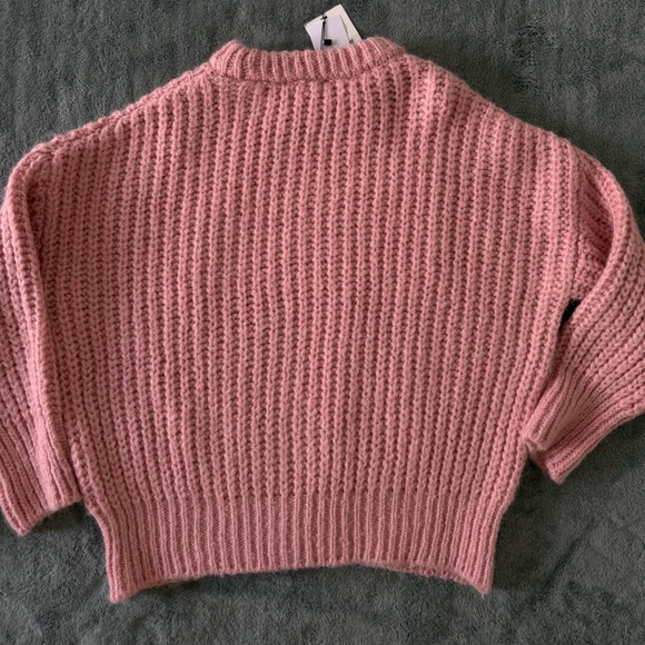 NWT MANGO WOOL Pink cropped sweater - Picture 7 of 8